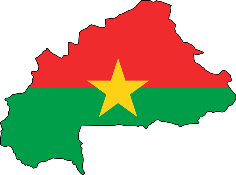 Flag map of Burkina Faso. Head of policy and campaigns for Health Poverty 